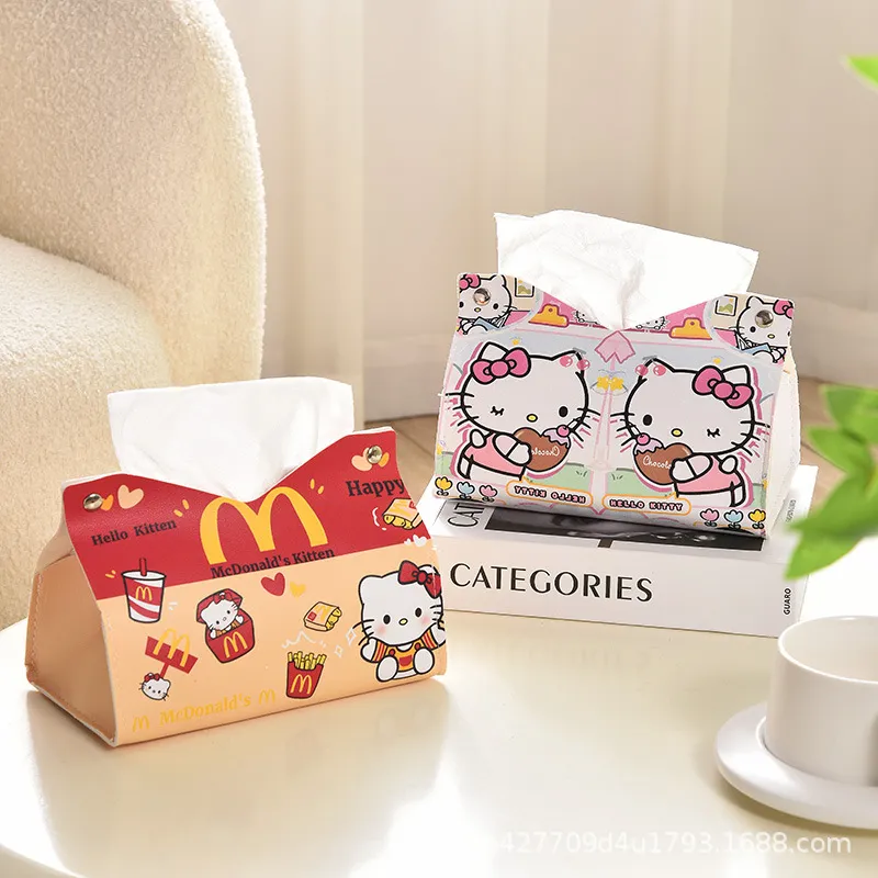Creative Tissue Box Cover for Living Room – Decorative Napkin Holder & Tabletop Organizer, Cute Square Facial Tissue Dispenser for Bedroom, Office & Home Decor